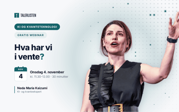Webinar 4. november: KI og kvanteteknologi med Neda Maria Kaizumi